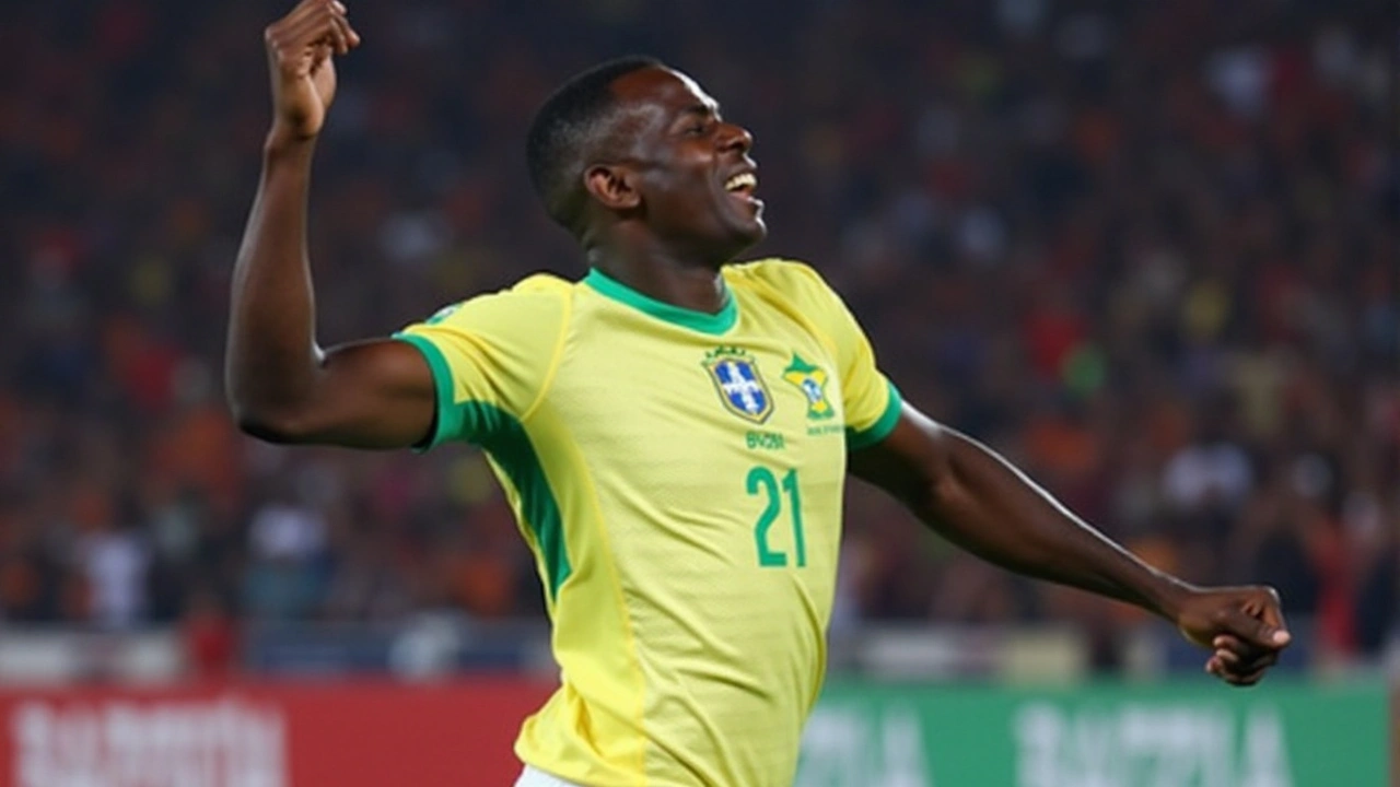 Luiz Henrique se emociona ao marcar primeiro gol pelo Brasil e homenageia seu pai